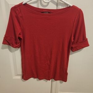 Ralph Lauren Red Short Sleeve Women's Tee